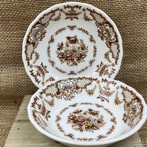 NIKKO Bowls (Set of 2) Windsdor Brown